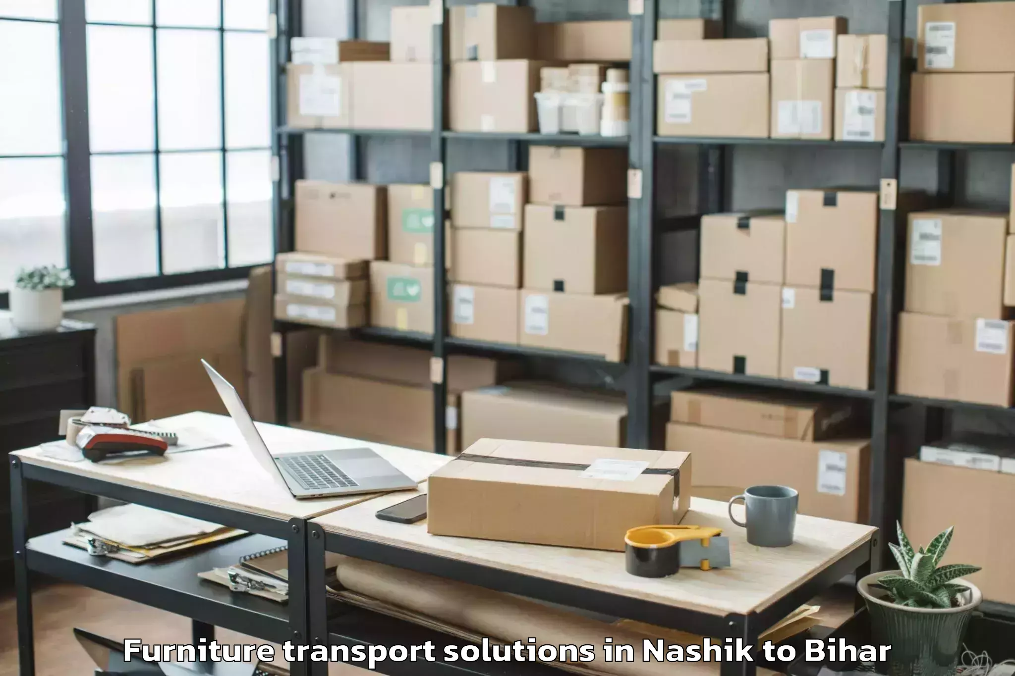 Easy Nashik to Lauria Nandangarh Furniture Transport Solutions Booking